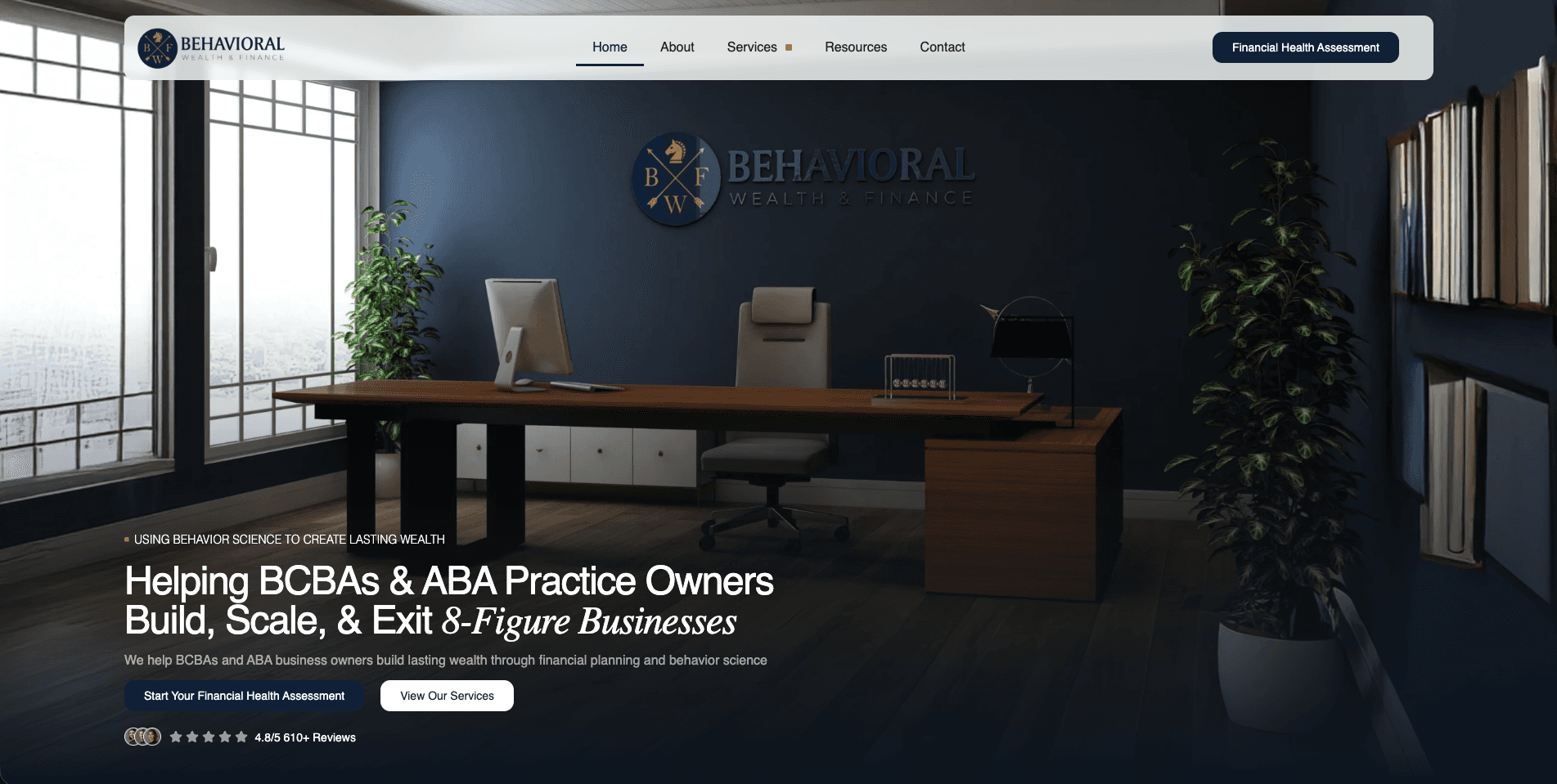 BWF Advisors website redesign