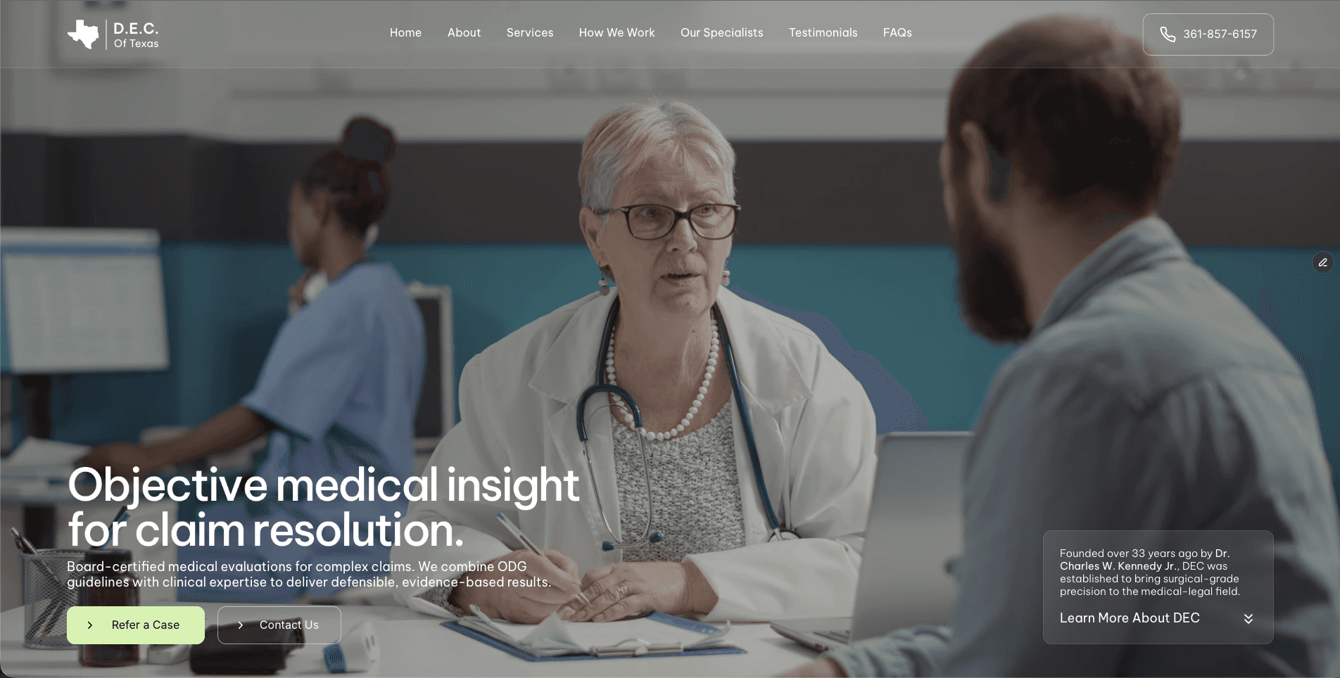 Disability Evaluation Center website